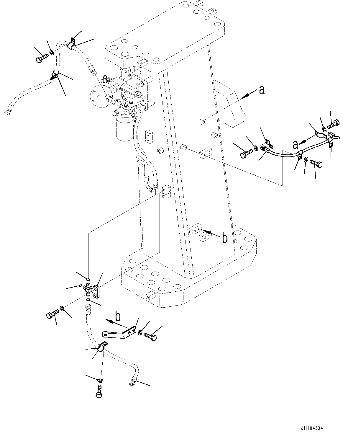 Komatsu parts book diagram for D475A-8E0 S/N 51001-UP: EPC VALVE PIPING, HOSE CLAMP(#50001-)
