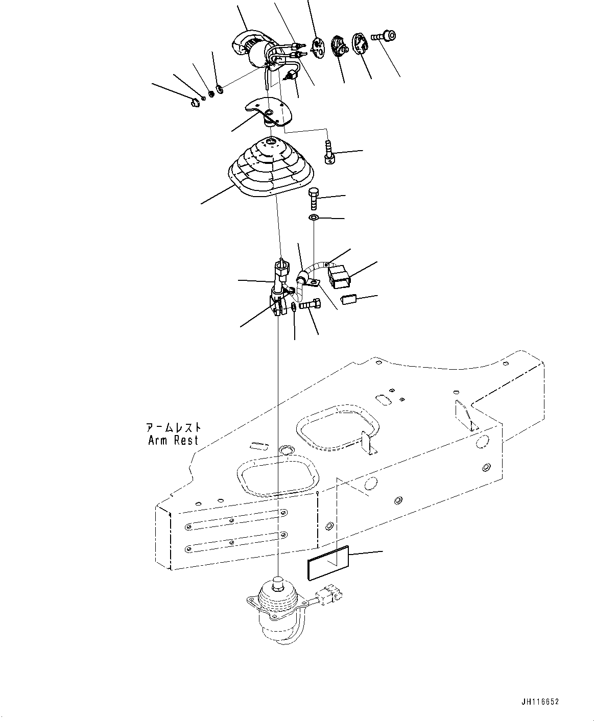 Komatsu parts book diagram for D475A-8E0 S/N 51001-UP: CONTROL UNIT, BLADE CONTROL LEVER(#50001-)