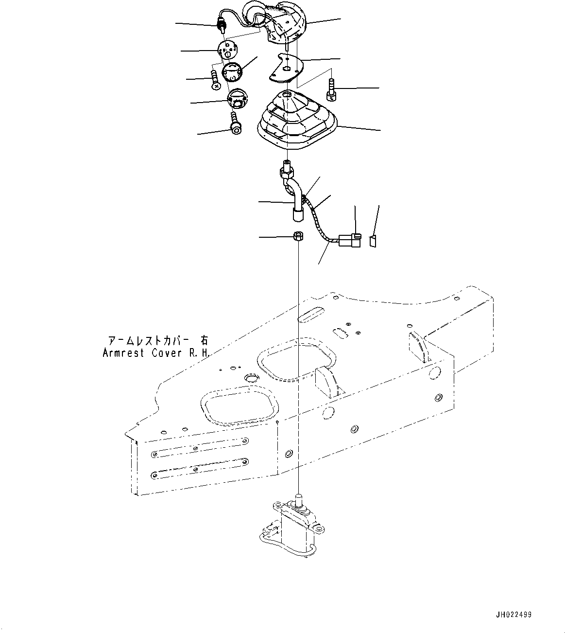 Komatsu parts book diagram for D475A-8E0 S/N 51001-UP: CONTROL UNIT, RIPPER CONTROL LEVER(#50001-)