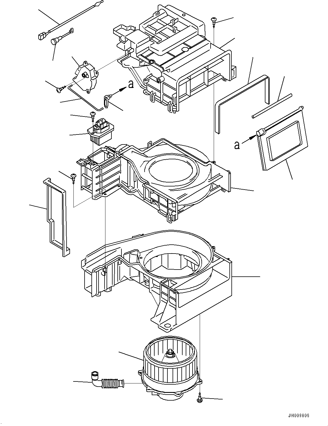 Komatsu parts book diagram for D475A-8E0 S/N 51001-UP: CONTROL UNIT, AIR CONDITIONER UNIT (2/3)(#50001-)