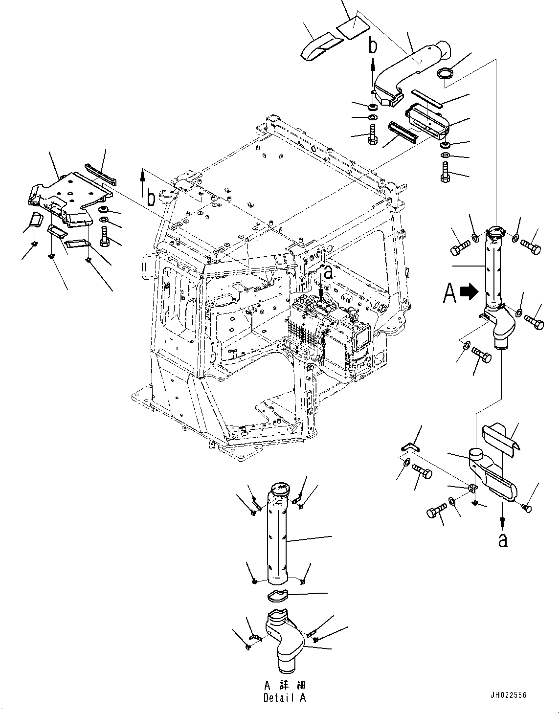 Komatsu parts book diagram for D475A-8E0 S/N 51001-UP: CONTROL UNIT, AIR CONDITIONER DUCT (2/2)(#50001-)