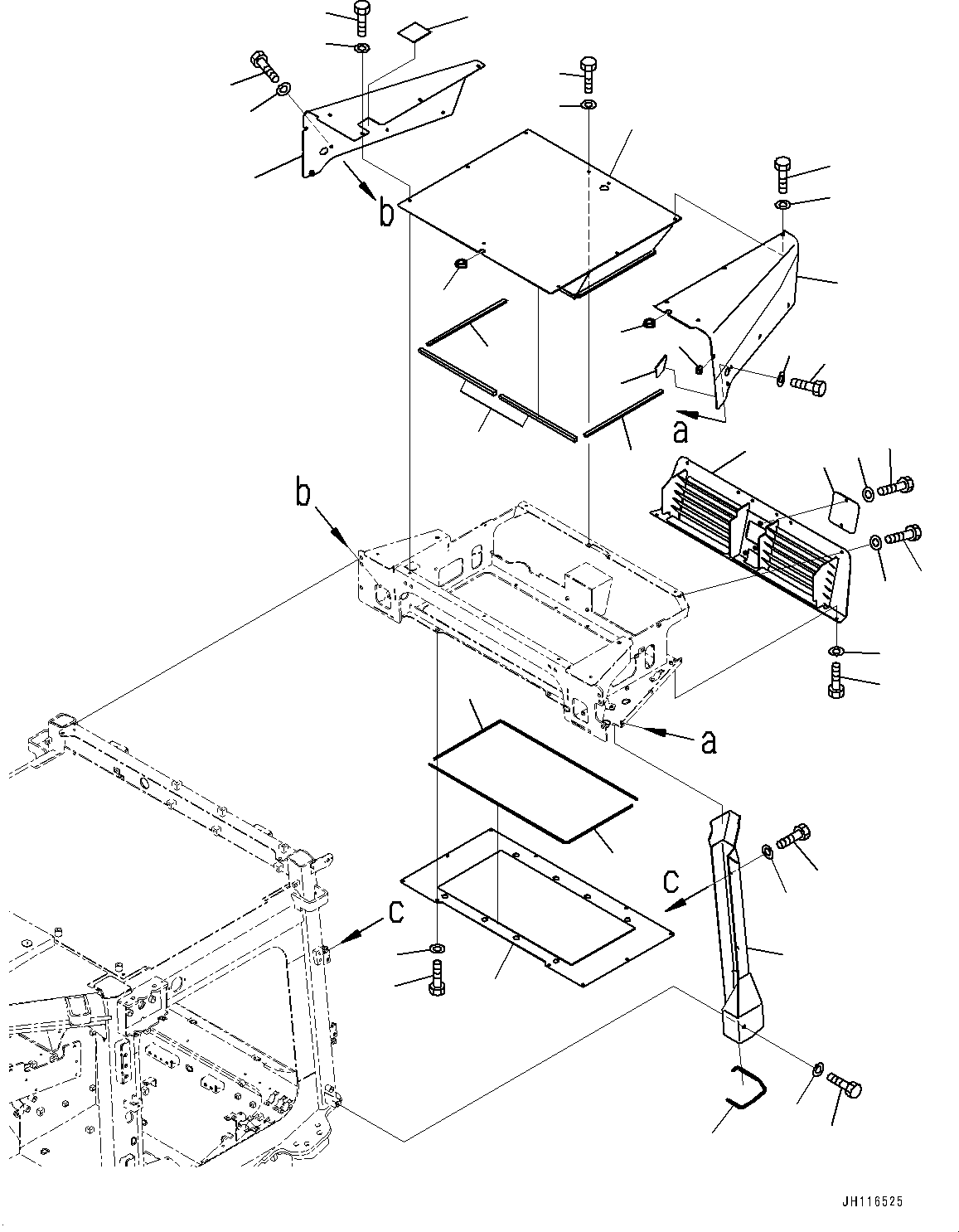 Komatsu parts book diagram for D475A-8E0 S/N 51001-UP: CONTROL UNIT, CONDENSER COVER(#50001-)