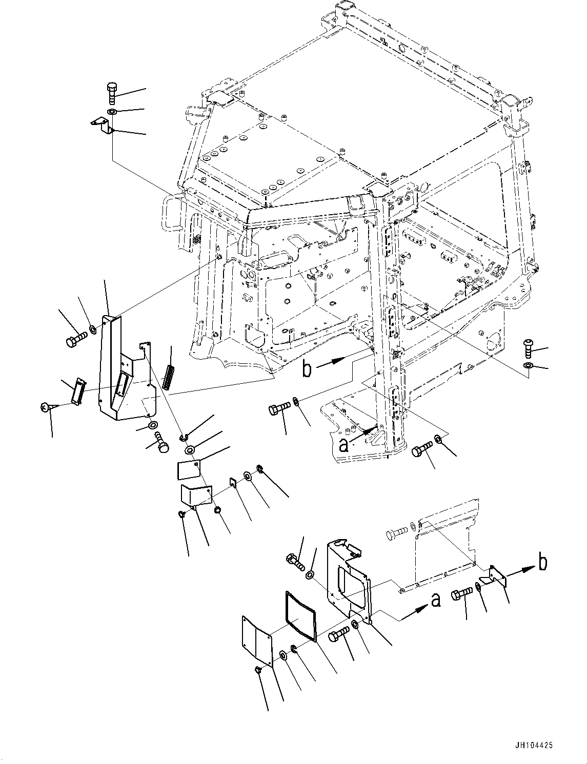 Komatsu parts book diagram for D475A-8E0 S/N 51001-UP: CONTROL UNIT, REAR COVER (3/3)(#50001-)