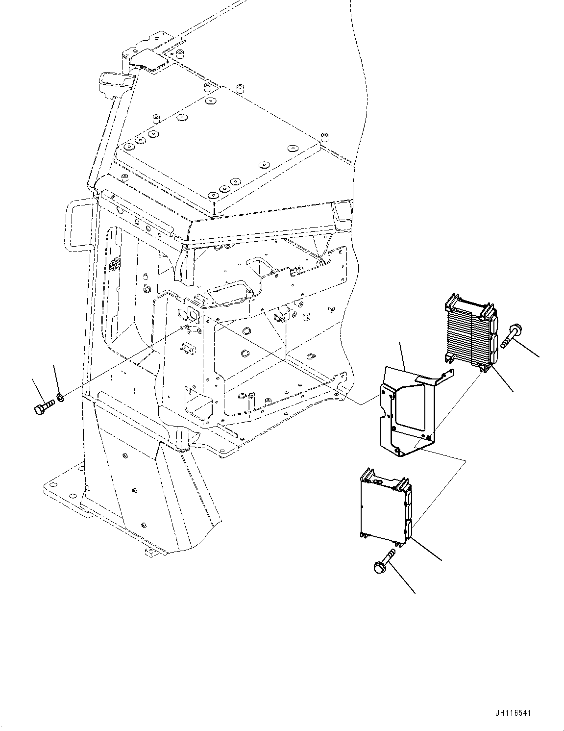 Komatsu parts book diagram for D475A-8E0 S/N 51001-UP: CAB ELECTRICAL UNIT, CONTROLLER (1/2)(#51001-)