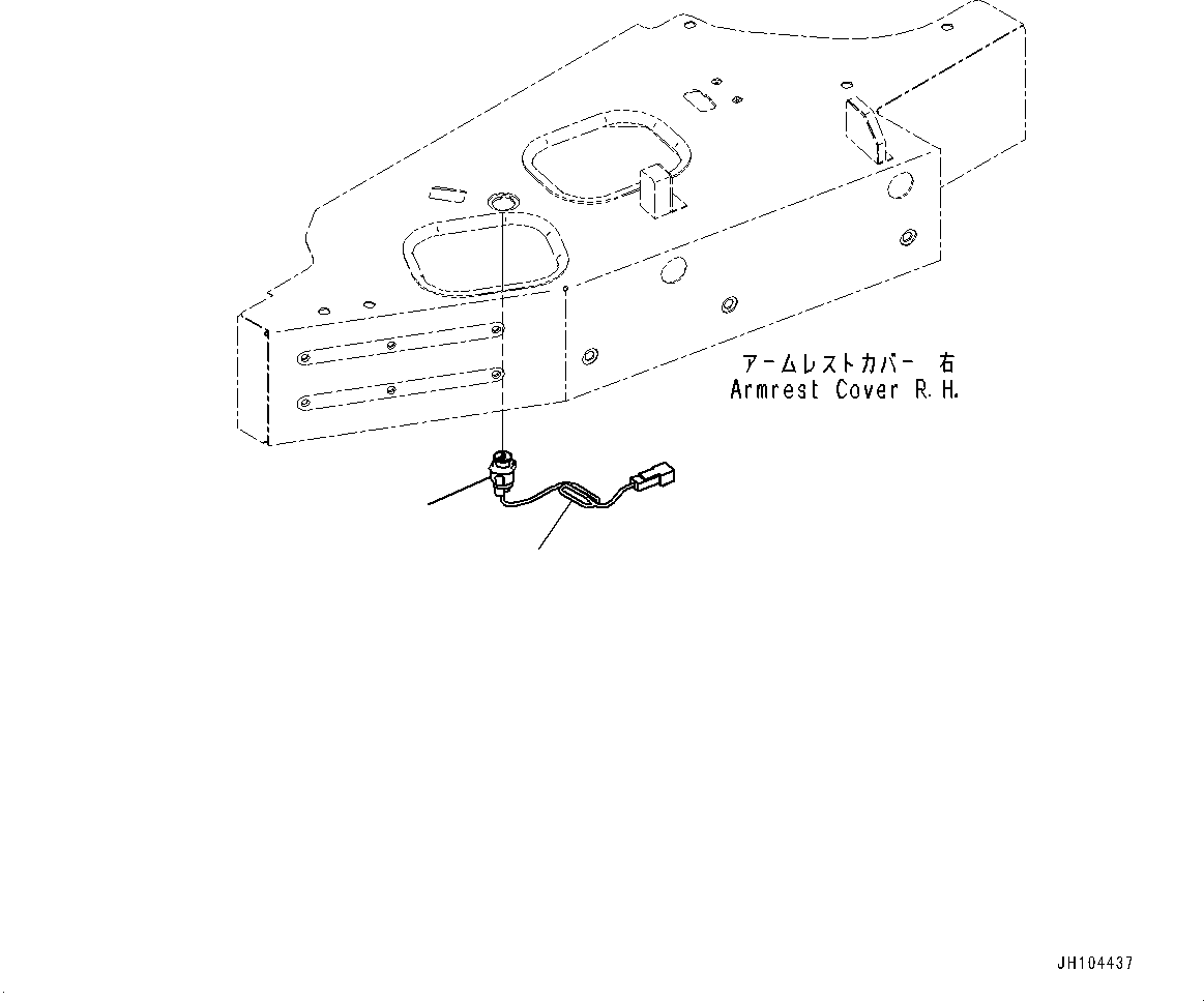 Komatsu parts book diagram for D475A-8E0 S/N 51001-UP: CAB ELECTRICAL UNIT, HORN SWITCH(#51001-)