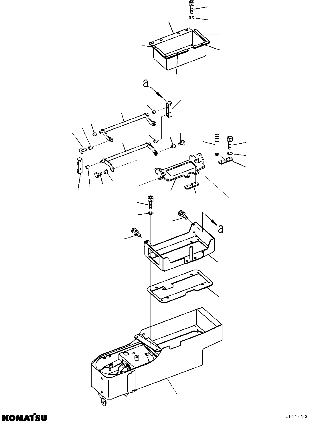 Komatsu parts book diagram for D475A-8E0 S/N 51001-UP: CONSOLE RELATED PARTS, CONSOLE BOX(#50078-)
