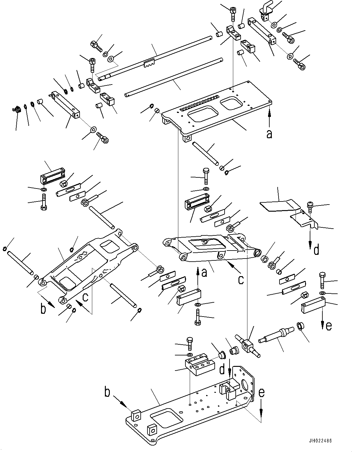 Komatsu parts book diagram for D475A-8E0 S/N 51001-UP: CONSOLE RELATED PARTS, LIFT AND SLIDER(#51001-)