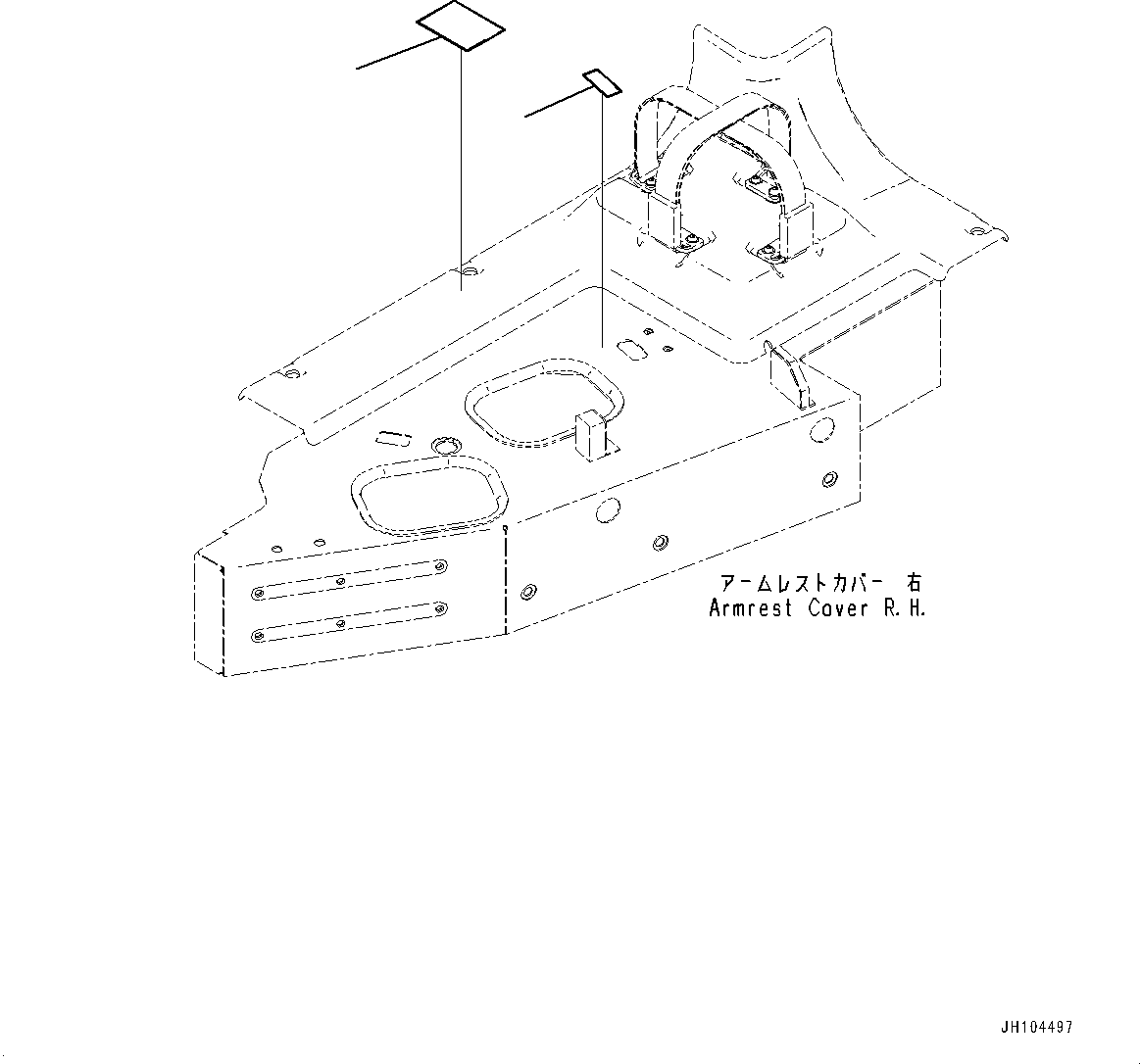 Komatsu parts book diagram for D475A-8E0 S/N 51001-UP: RIPPER CONTROL PLATE, (#50003-)