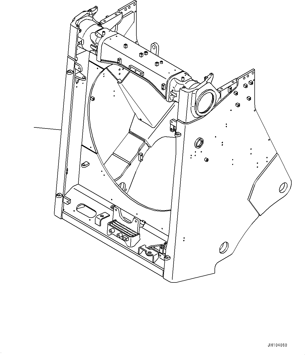 Komatsu parts book diagram for D475A-8E0 S/N 51001-UP: RADIATOR GUARD, GUARD(#51001-)