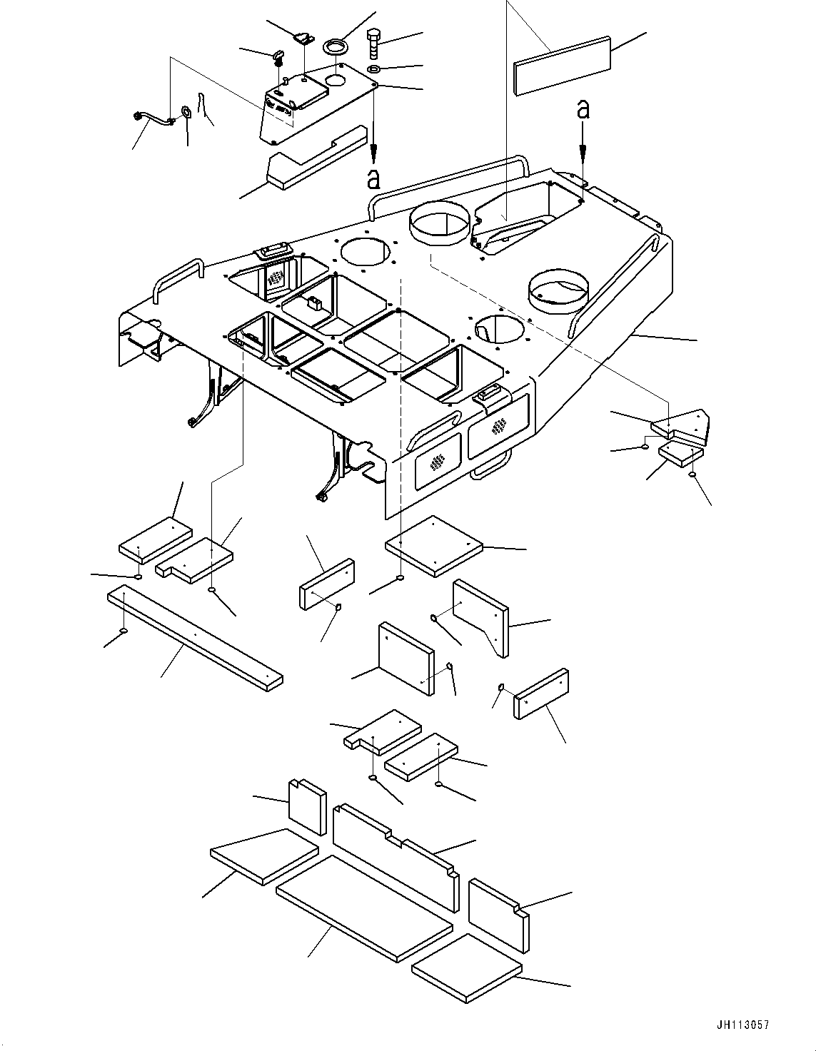 Komatsu parts book diagram for D475A-8E0 S/N 51001-UP: ENGINE HOOD AND SIDE COVER GROUP, HOOD(#50029-)