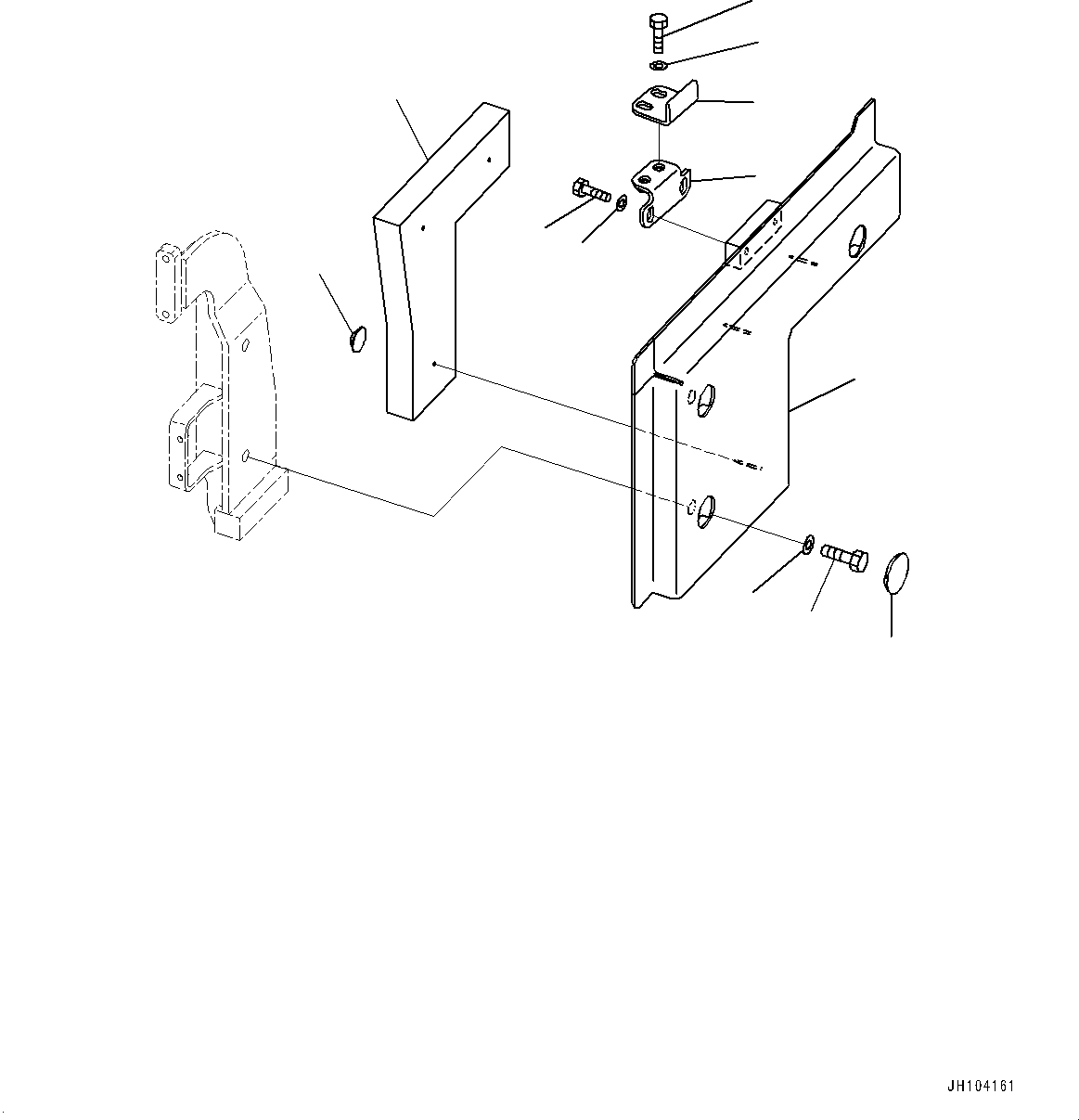 Komatsu parts book diagram for D475A-8E0 S/N 51001-UP: ENGINE HOOD AND SIDE COVER GROUP, SIDE COVER BOTTOM, L.H. (2/2)(#50029-)