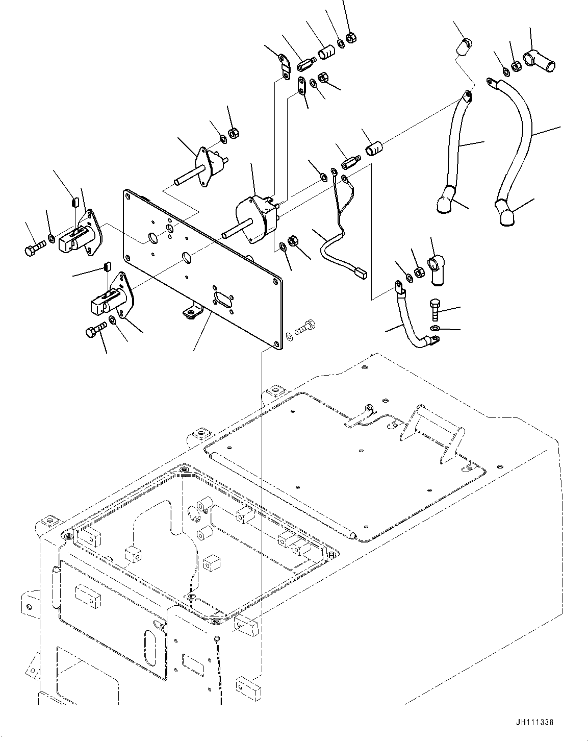 Komatsu parts book diagram for D475A-8E0 S/N 51001-UP: FENDER, ISOLATOR (1/2)(#51001-)