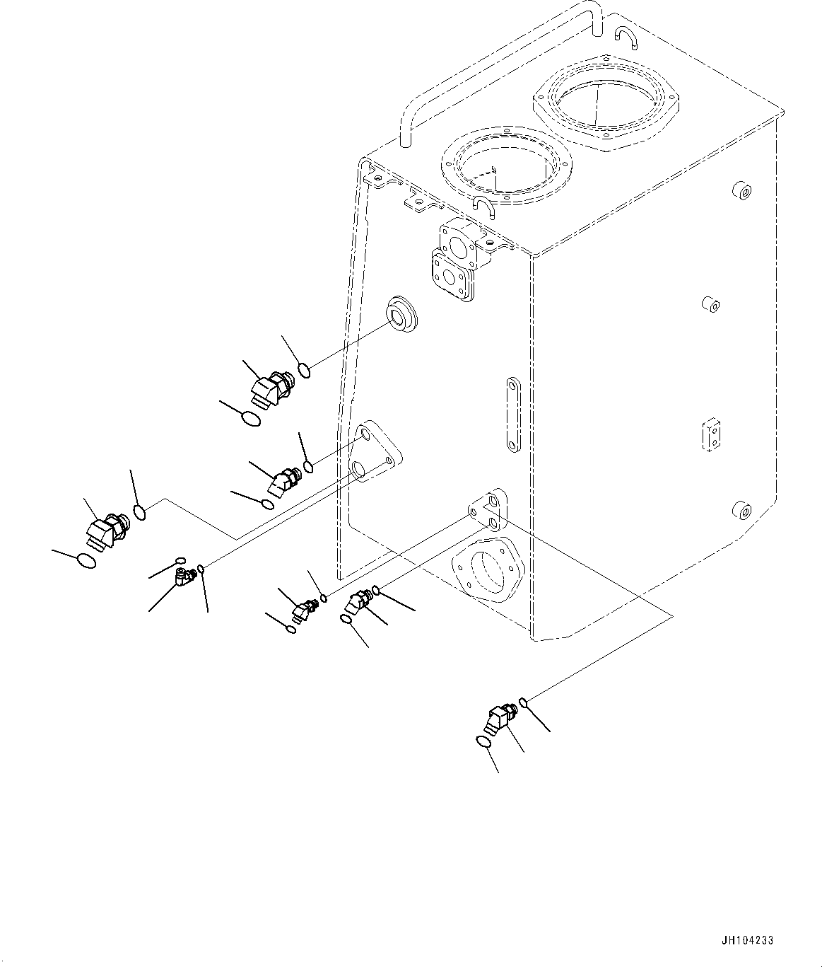 Komatsu parts book diagram for D475A-8E0 S/N 51001-UP: FENDER, HYDRAULIC TANK RELATED PARTS (2/3)(#51001-)