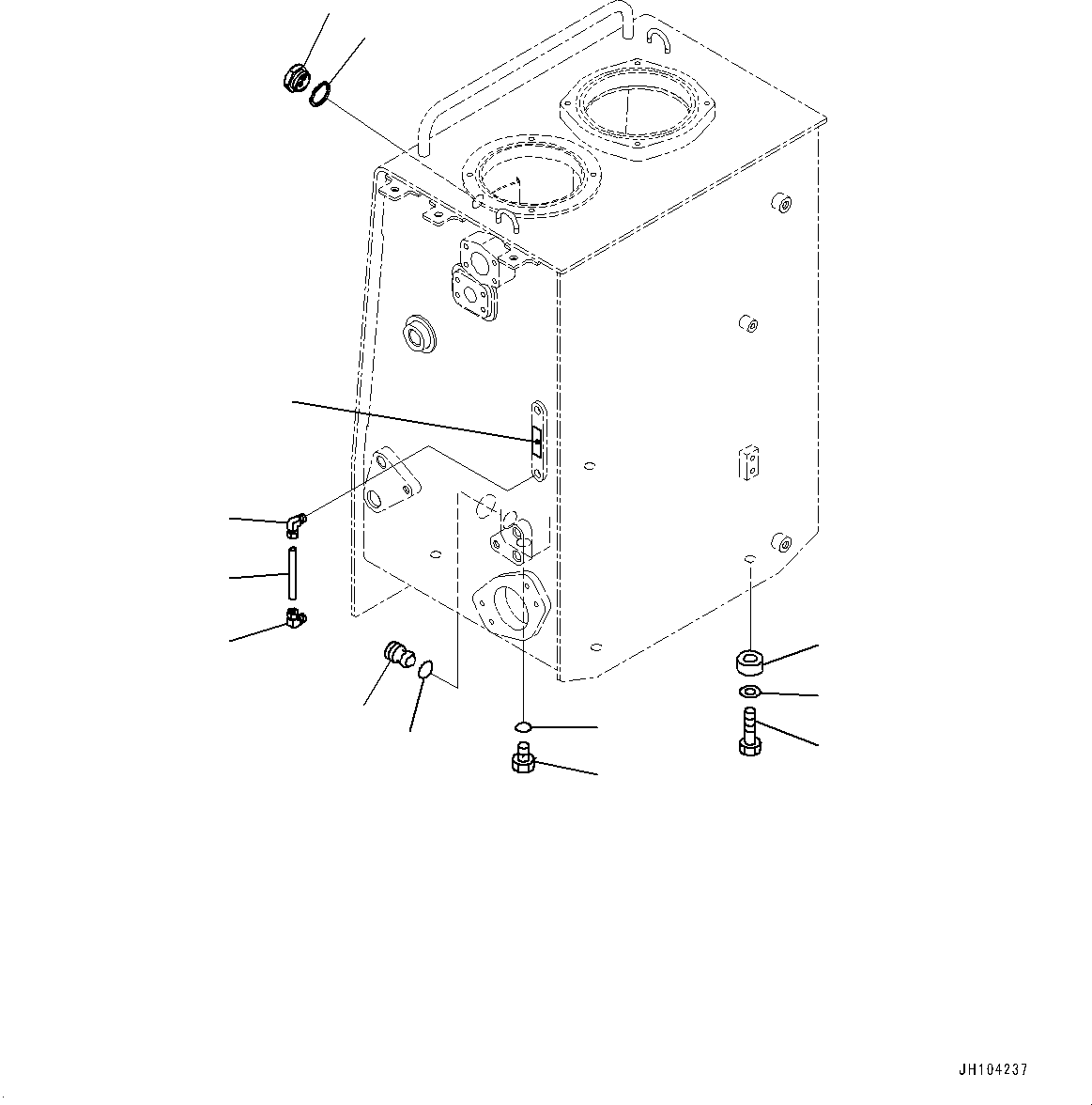 Komatsu parts book diagram for D475A-8E0 S/N 51001-UP: FENDER, HYDRAULIC TANK RELATED PARTS (3/3)(#51001-)
