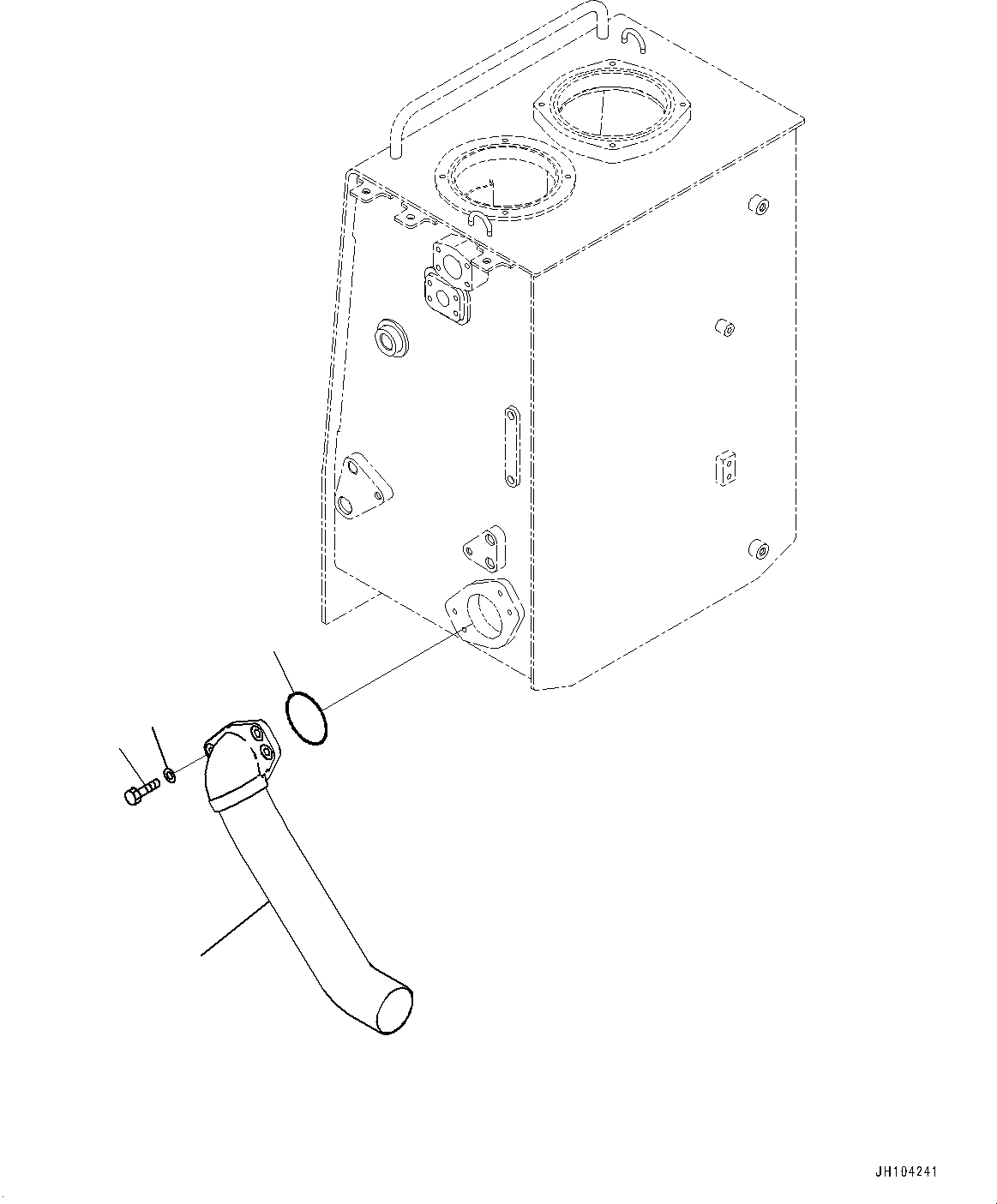 Komatsu parts book diagram for D475A-8E0 S/N 51001-UP: FENDER, SUCTION TUBE(#51001-)