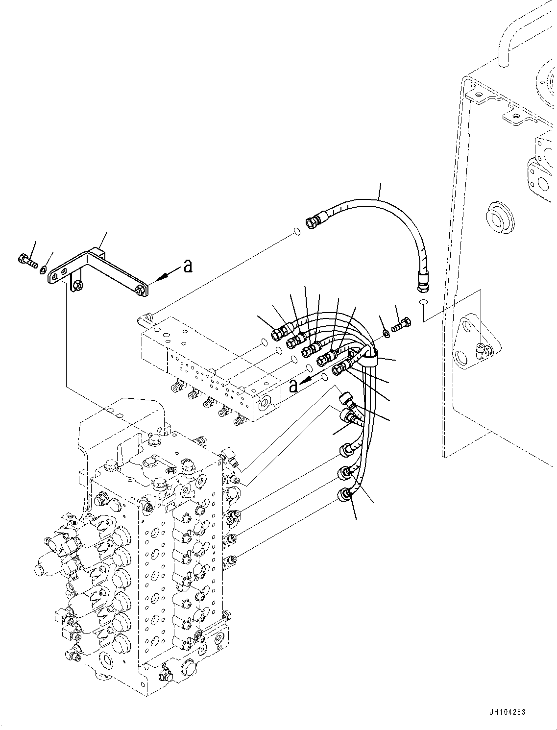 Komatsu parts book diagram for D475A-8E0 S/N 51001-UP: FENDER, EPC PIPING (2/2)(#51001-)