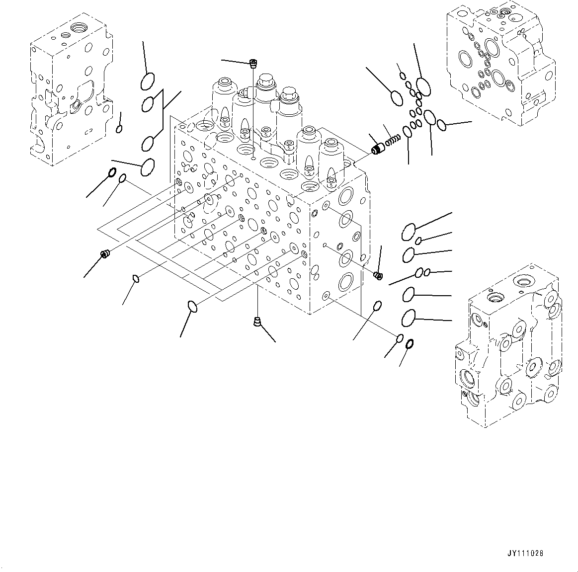 Komatsu parts book diagram for D475A-8E0 S/N 51001-UP: FENDER, 6-SPOOL (3/13)(#51001-)