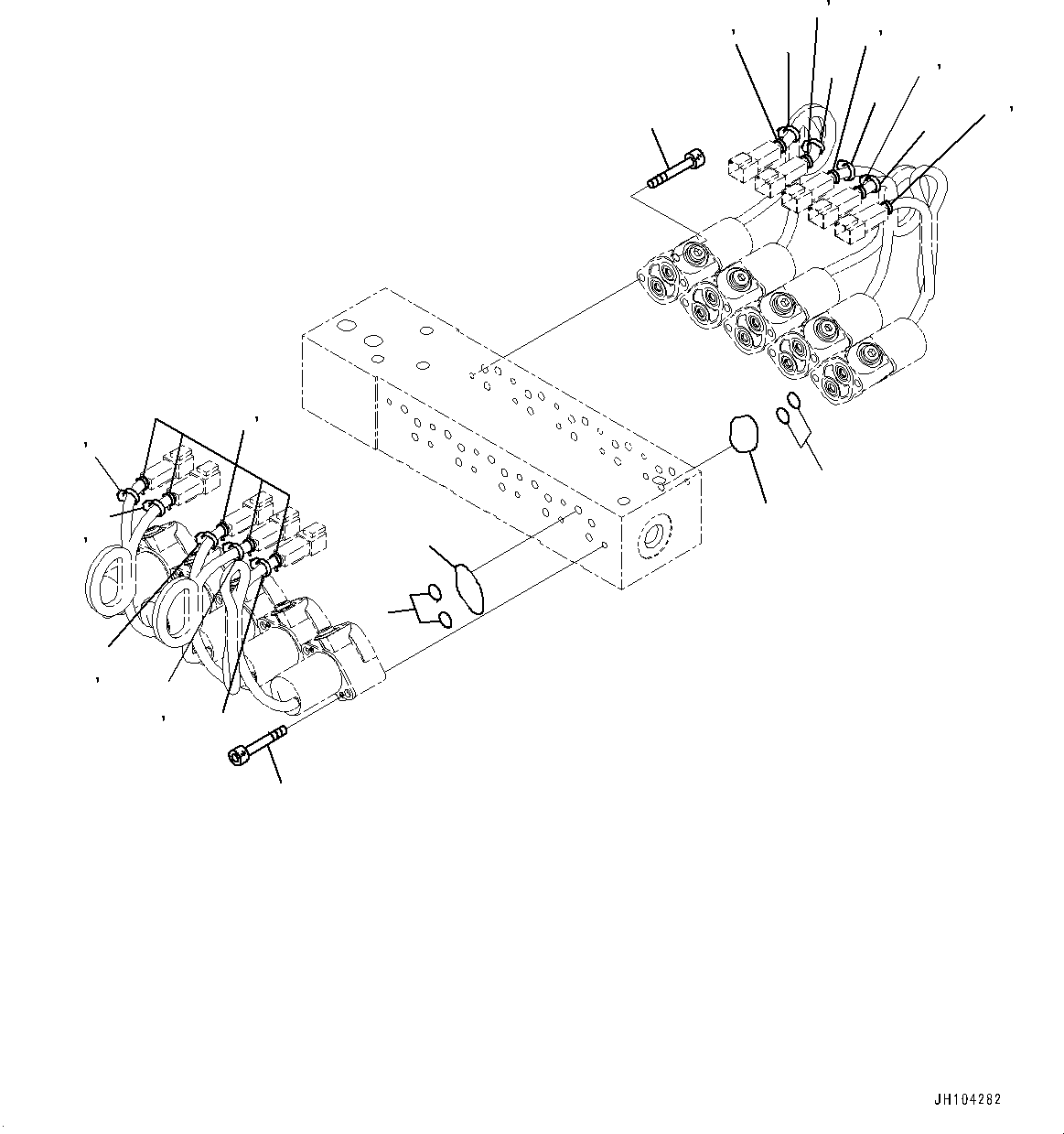 Komatsu parts book diagram for D475A-8E0 S/N 51001-UP: FENDER, SOLENOID VALVE RELATED PARTS(#51001-)