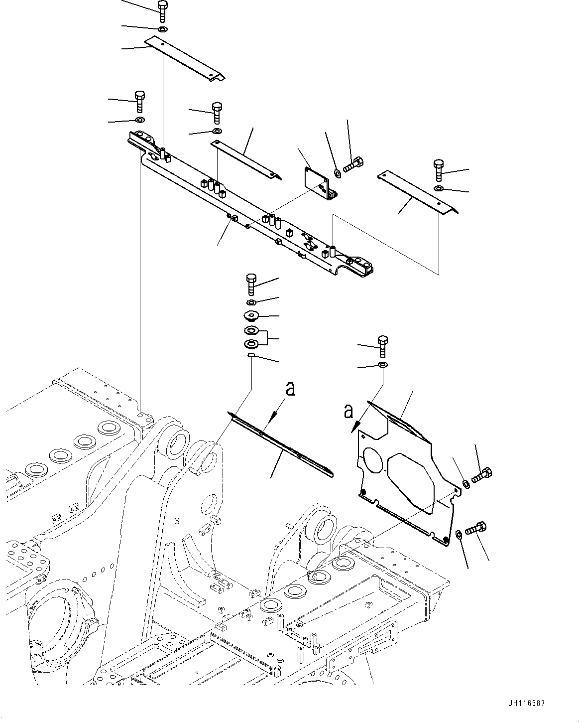 Komatsu parts book diagram for D475A-8E0 S/N 51001-UP: REAR COVER, COVER(#50001-)