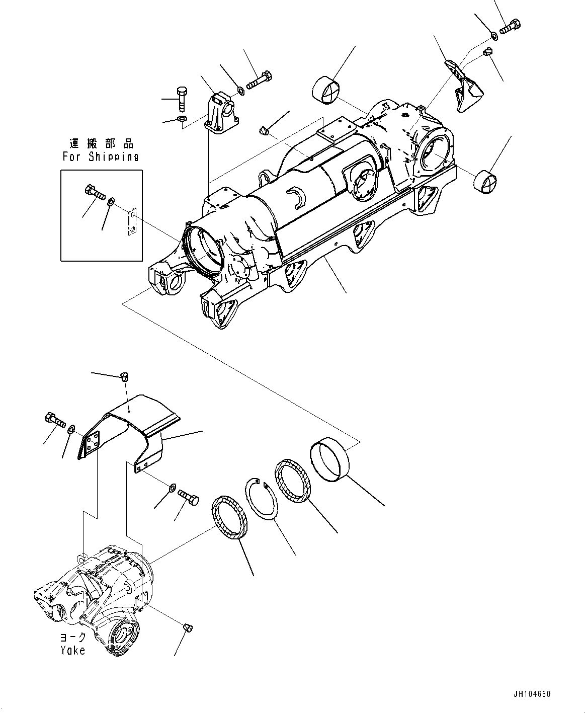 Komatsu parts book diagram for D475A-8E0 S/N 51001-UP: TRACK FRAME, FRAME R.H.(#50029-)
