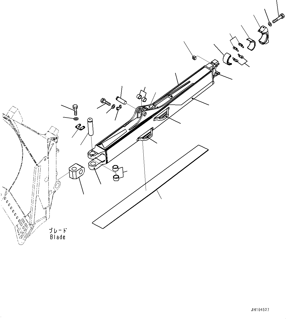 Komatsu parts book diagram for D475A-8E0 S/N 51001-UP: DOZER FRAME, FRAME L.H.(#50001-)