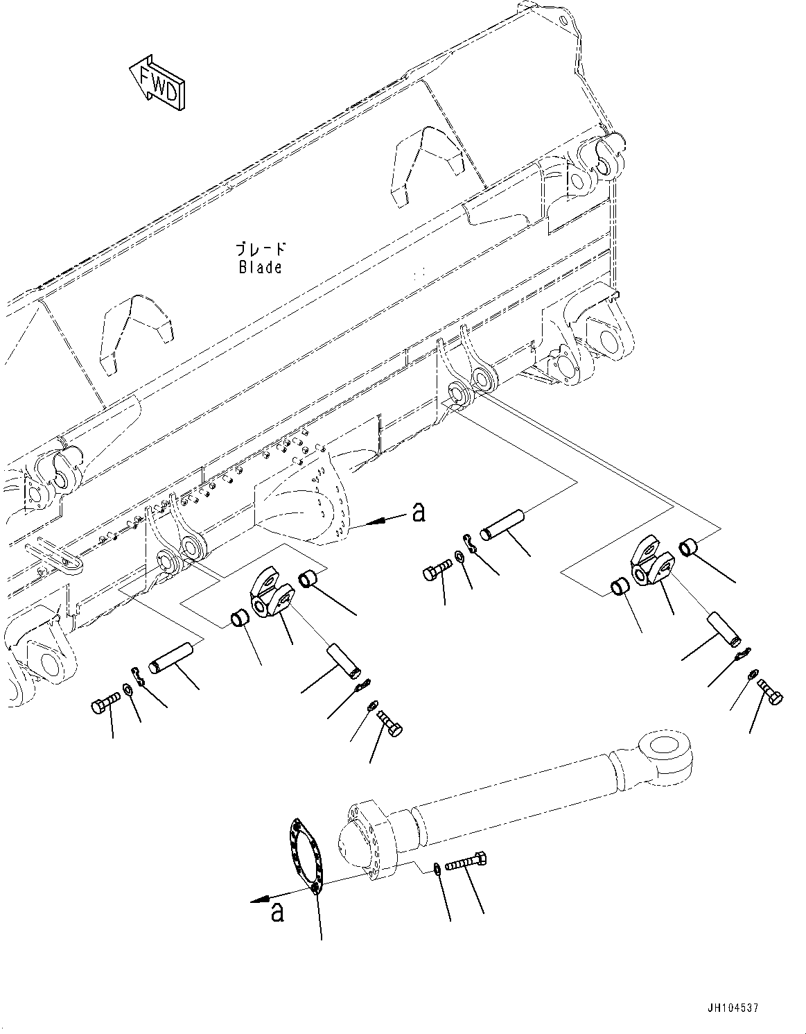 Komatsu parts book diagram for D475A-8E0 S/N 51001-UP: BLADE, PIN(#50001-)