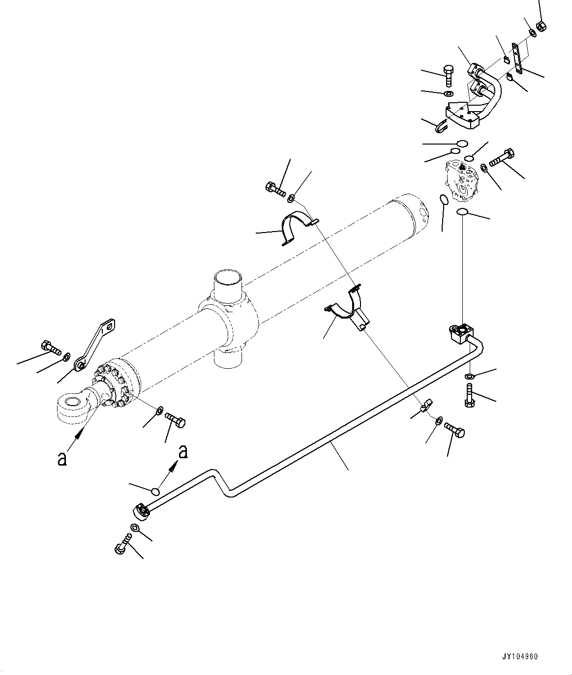 Komatsu parts book diagram for D475A-8E0 S/N 51001-UP: BLADE LIFT CYLINDER, INNER PARTS, BLADE LIFT CYLINDER, L.H. (2/2)(#50077-)
