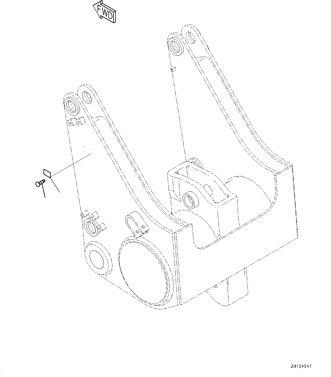 Komatsu parts book diagram for D475A-8E0 S/N 51001-UP: RIPPER, PLATE (VARIABLE DIGGING ANGLE GIANT TYPE)(#50001-50030)