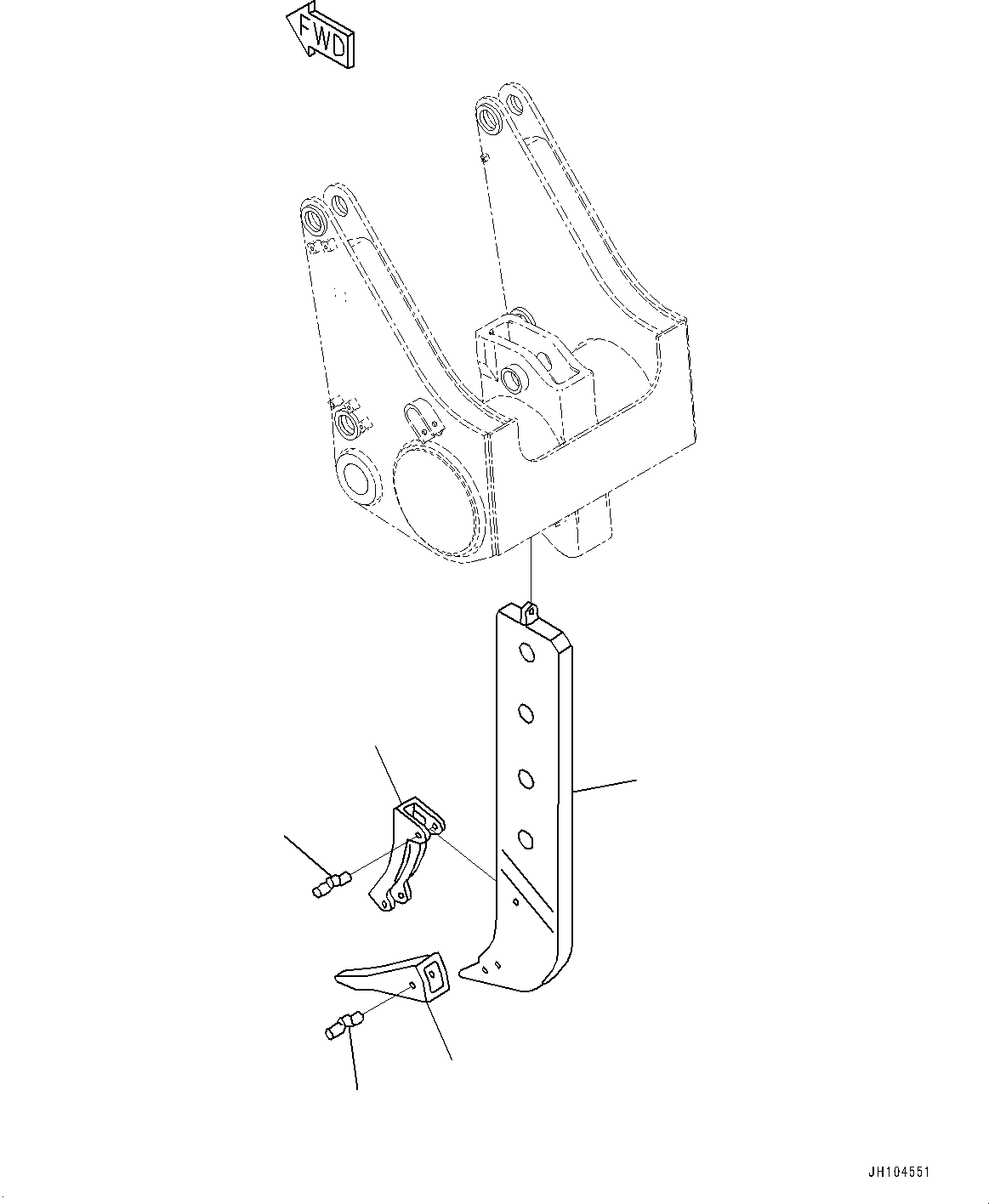 Komatsu parts book diagram for D475A-8E0 S/N 51001-UP: RIPPER, SHANK AND RIPPER POINT (VARIABLE DIGGING ANGLE GIANT TYPE, CENTRALIZED LUBRICATION)(#50001-)