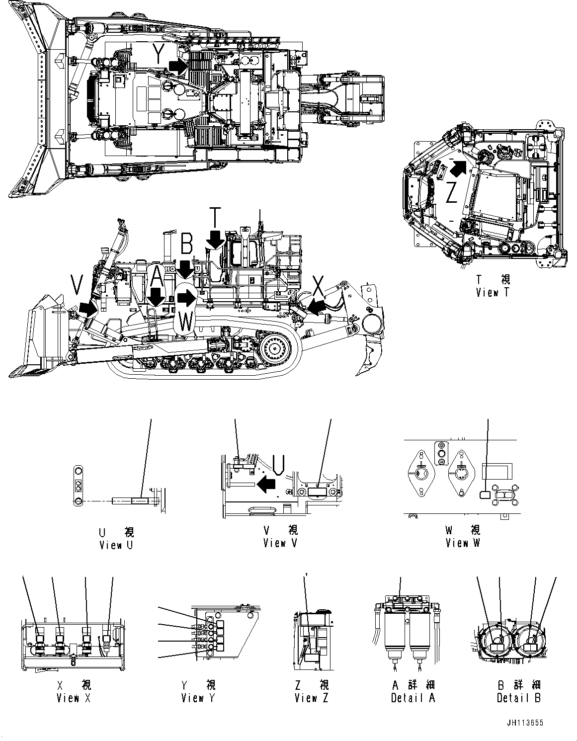 Komatsu parts book diagram for D475A-8E0 S/N 51001-UP: MARKS AND NAME PLATES, (3/3)(#50001-)