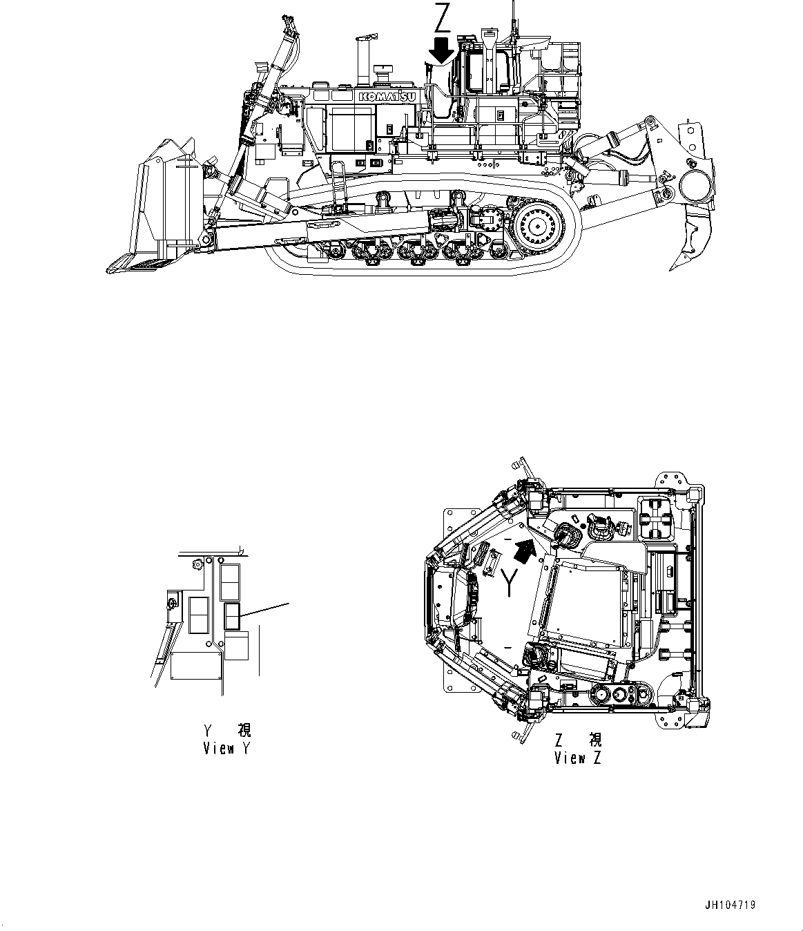 Komatsu parts book diagram for D475A-8E0 S/N 51001-UP: CAUTION PLATES, BLAST SITE, (#50003-)