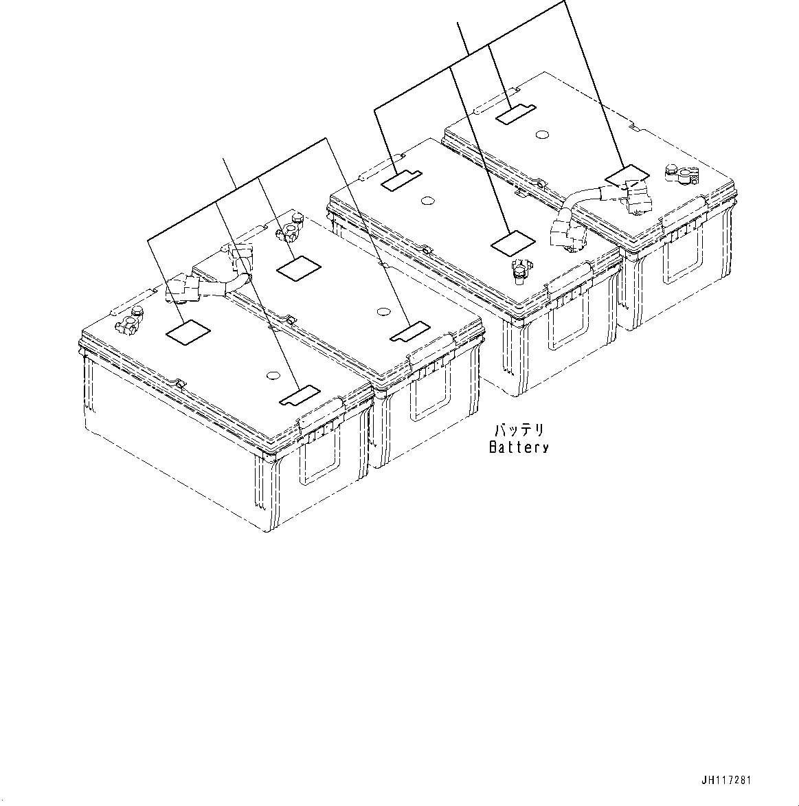 Komatsu parts book diagram for D475A-8E0 S/N 51001-UP: CAUTION PLATES, BATTERY, (#50069-)
