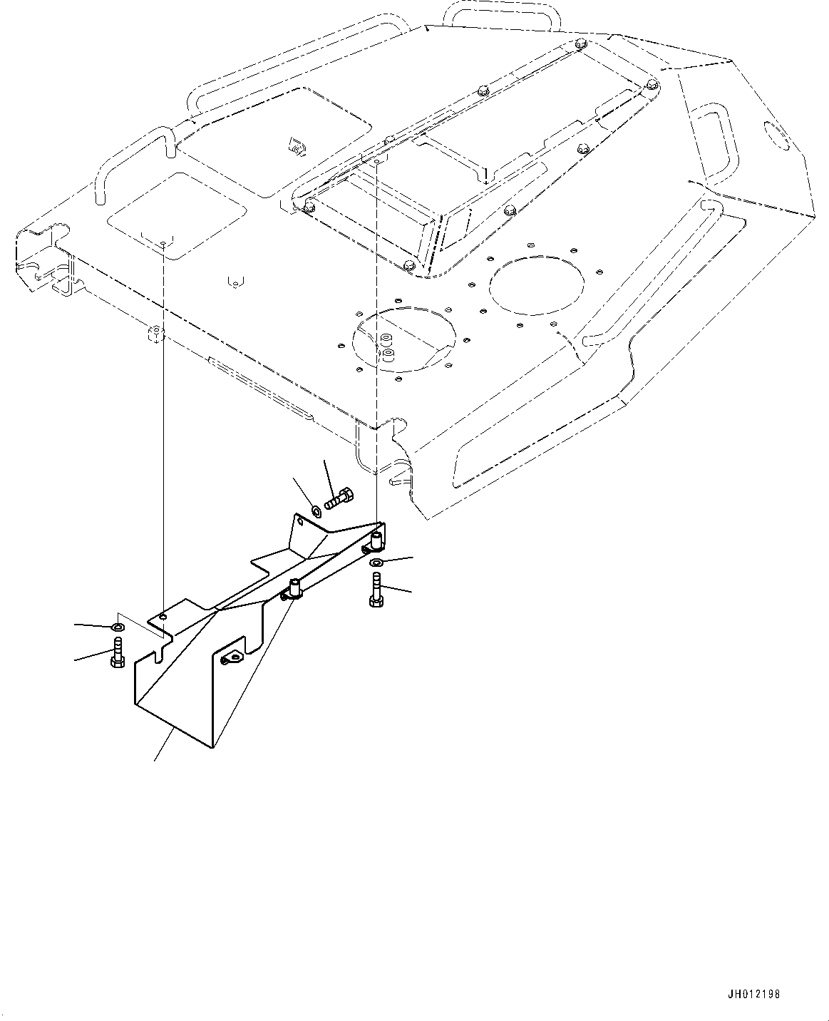 Komatsu parts book diagram for D155AX-8E0 S/N 110001-UP: ENGINE HOOD AND SIDE COVER GROUP, DUCT(#100001-)