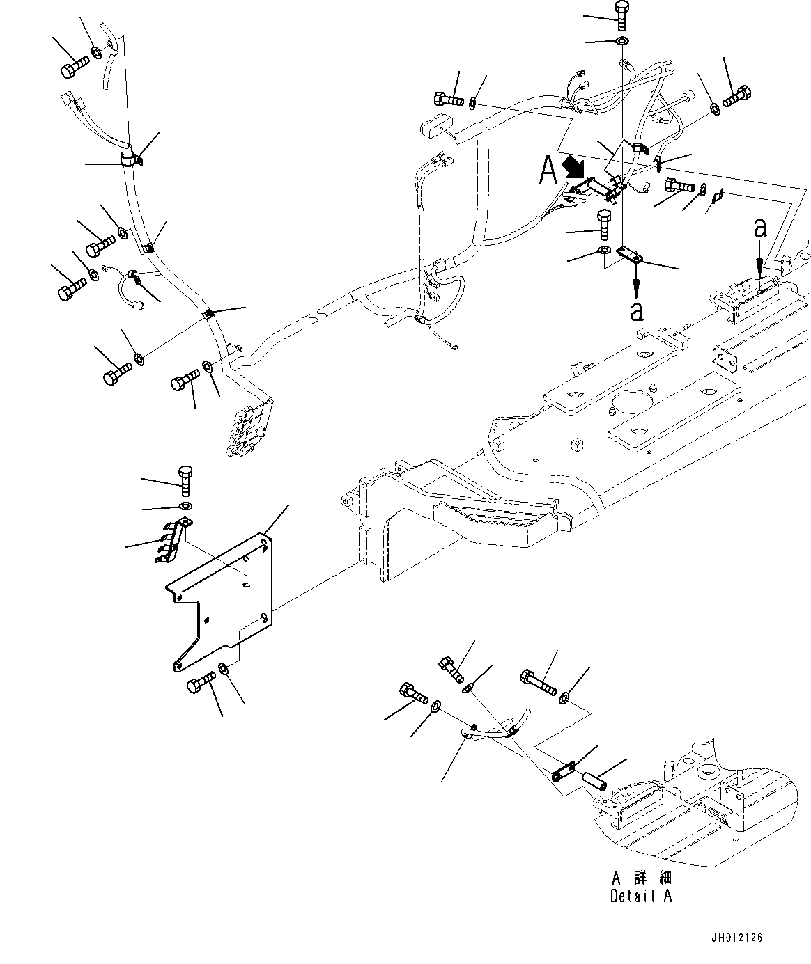 Komatsu parts book diagram for D155AX-8E0 S/N 110001-UP: FENDER, BRACKET AND CLIP(#100001-)