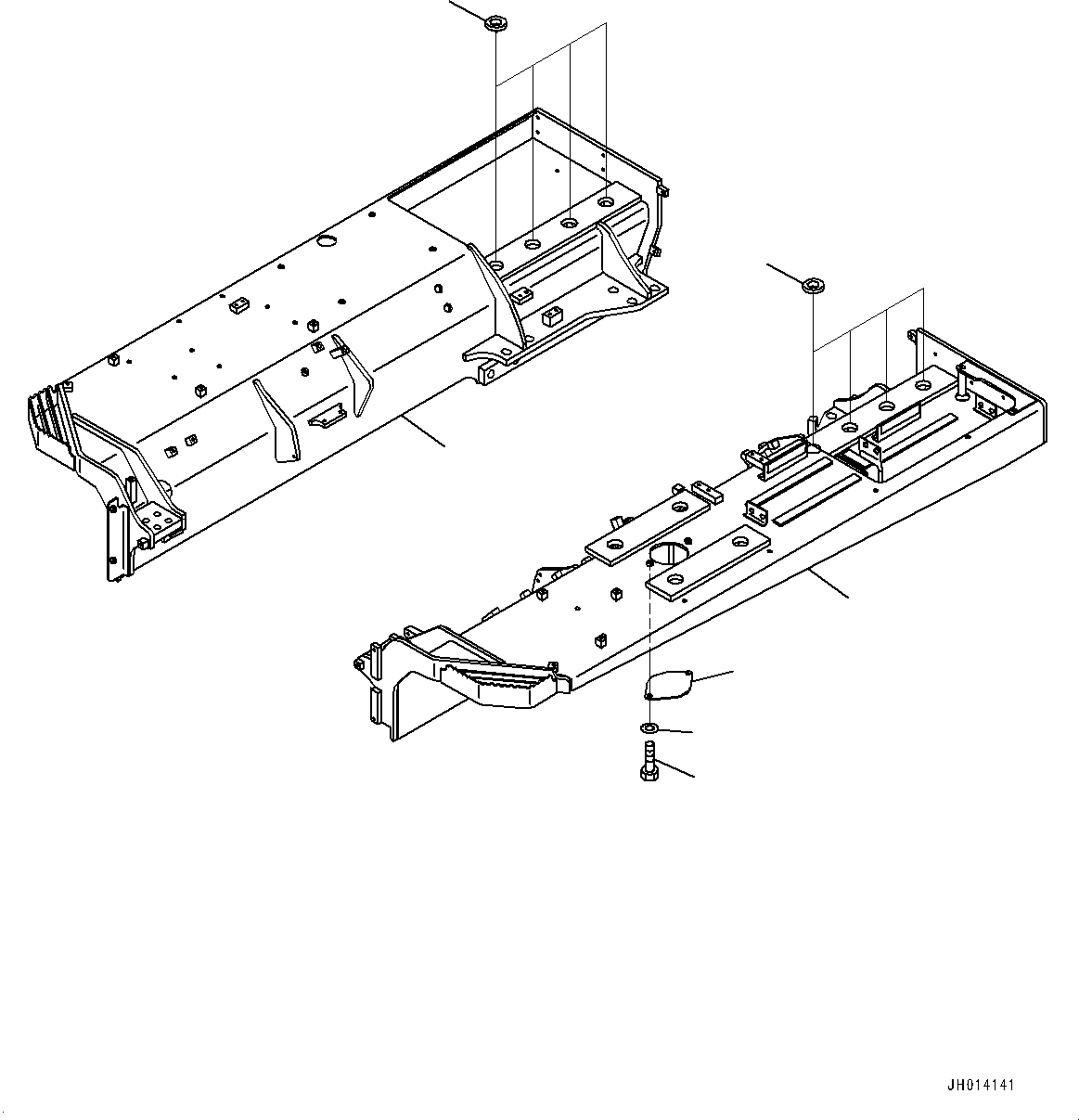 Komatsu parts book diagram for D155AX-8E0 S/N 110001-UP: FENDER, FENDER, L.H. AND R.H.(#100001-)