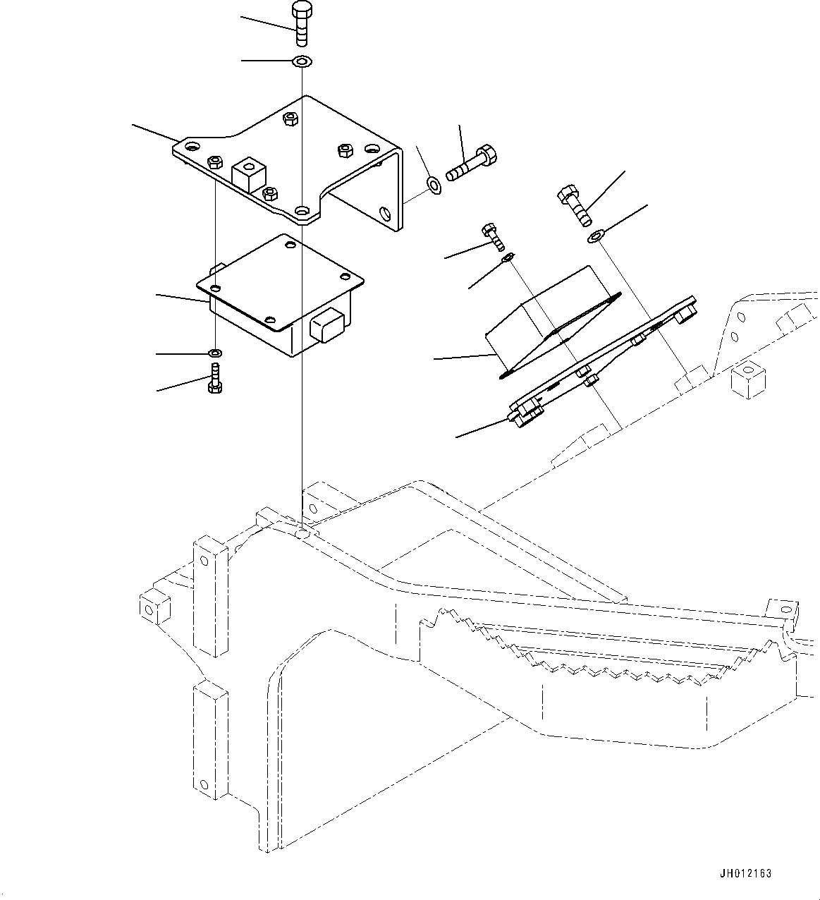 Komatsu parts book diagram for D155AX-8E0 S/N 110001-UP: FENDER, RELAY BOX(#100001-)