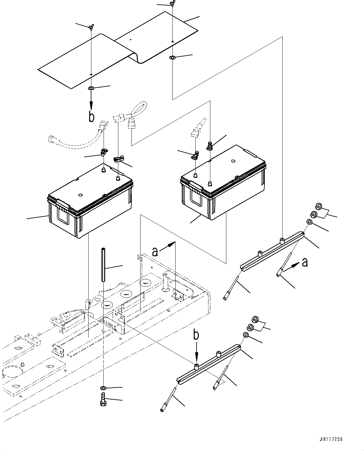 Komatsu parts book diagram for D155AX-8E0 S/N 110001-UP: FENDER, BATTERY(#100001-100865)