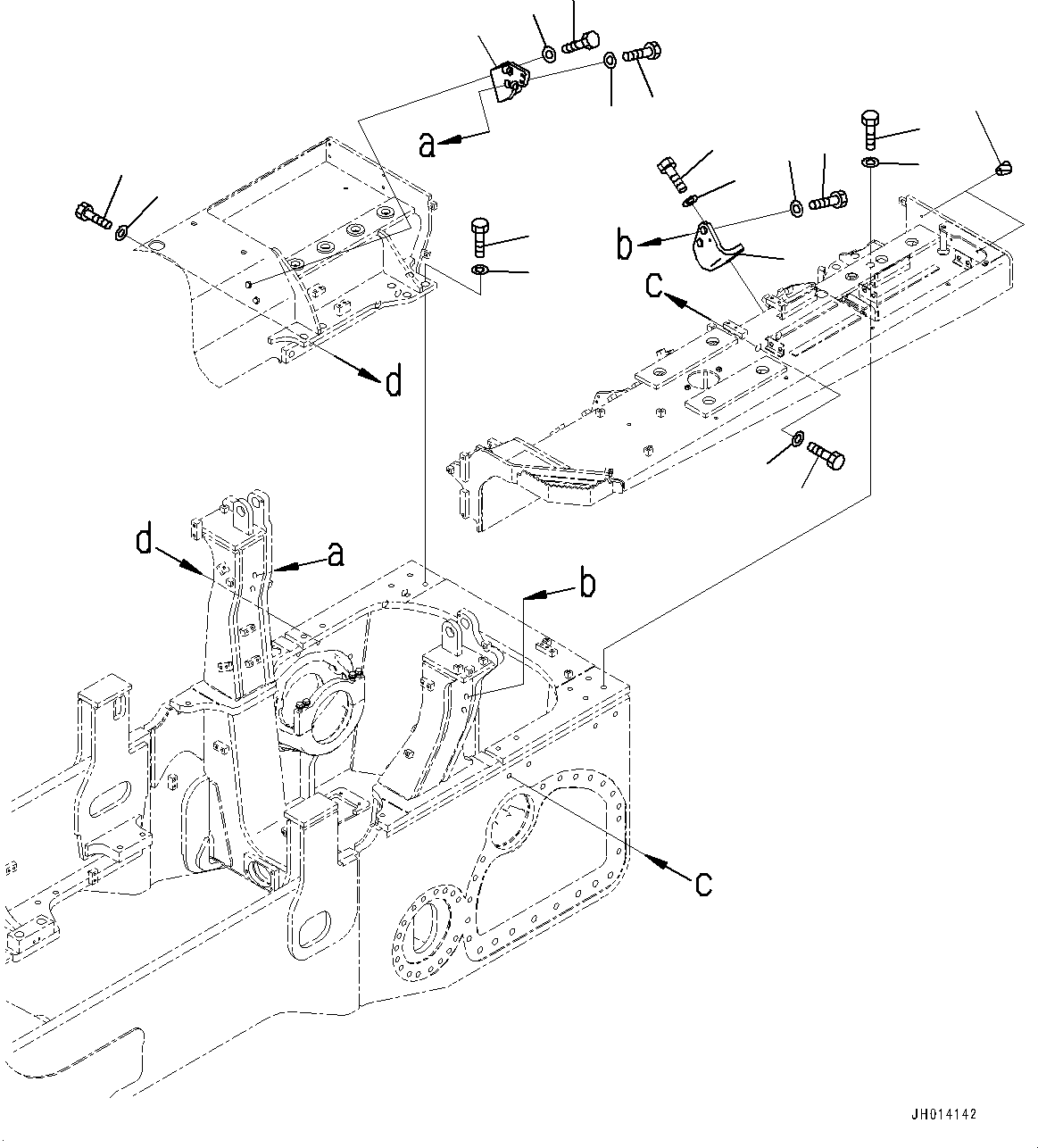 Komatsu parts book diagram for D155AX-8E0 S/N 110001-UP: FENDER, MOUNTING(#100001-)