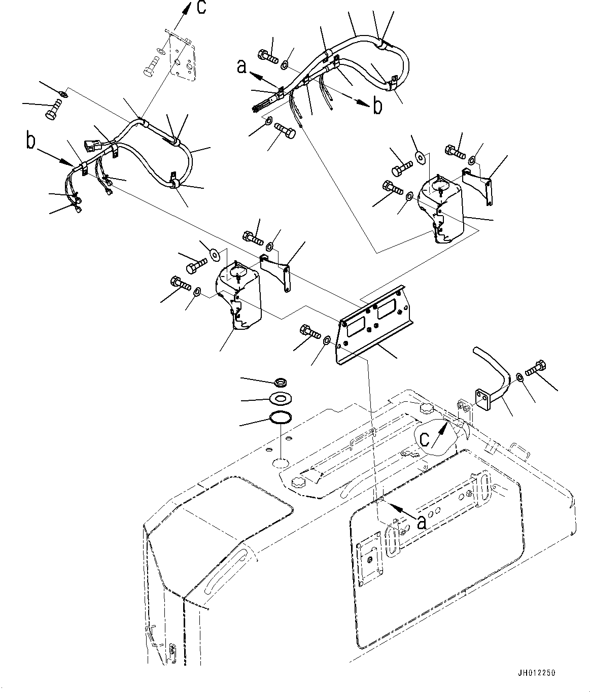 Komatsu parts book diagram for D155AX-8E0 S/N 110001-UP: FENDER RELATED PARTS, WASHER TANK(#100001-)