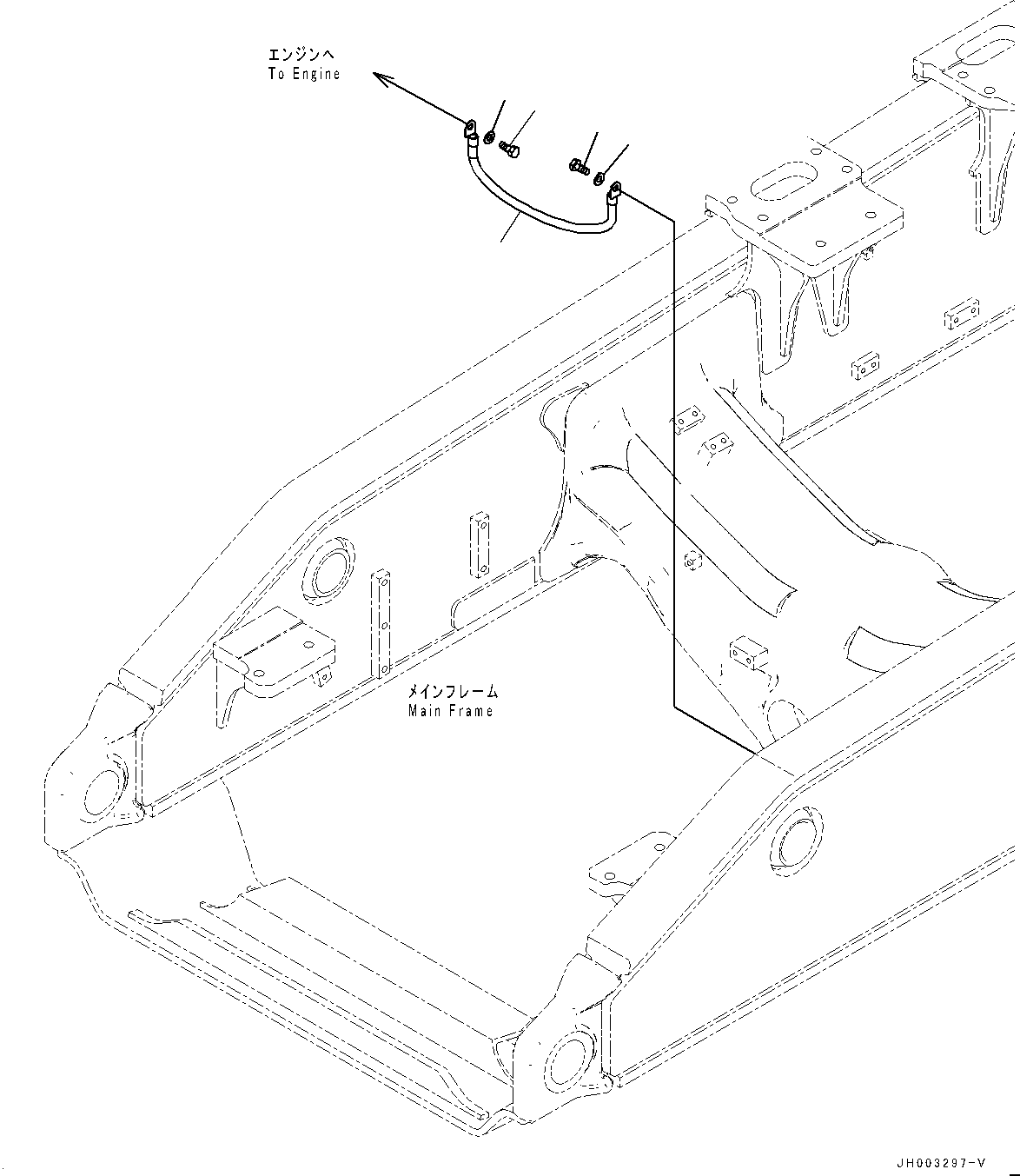 Komatsu parts book diagram for D375A-6 S/N 62001-UP (Mining Specification): ENGINE WIRING HARNESS, GROUND(#60001-)