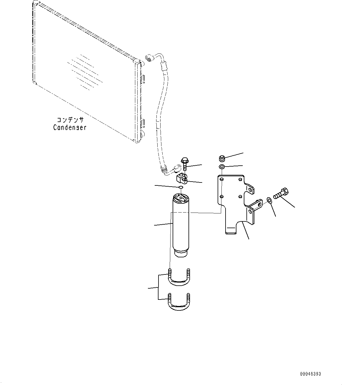 Komatsu parts book diagram for D375A-6 S/N 62001-UP (Mining Specification): COMPRESSOR, RECEIVER TANK(#60295-60413)
