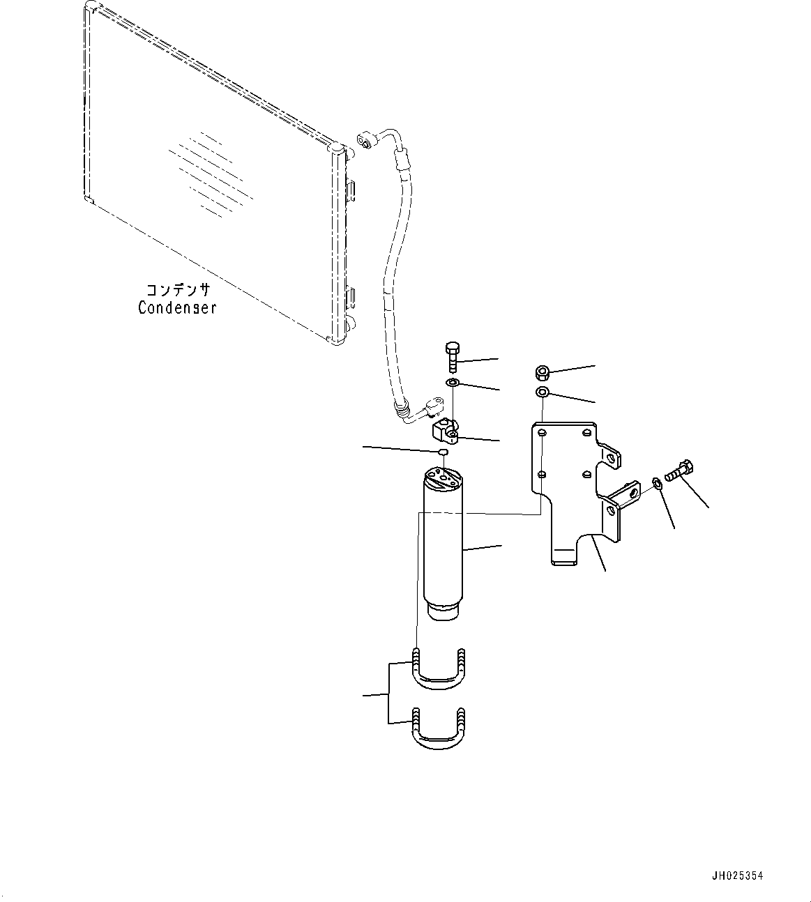 Komatsu parts book diagram for D375A-6 S/N 62001-UP (Mining Specification): COMPRESSOR, RECEIVER TANK(#60414-)