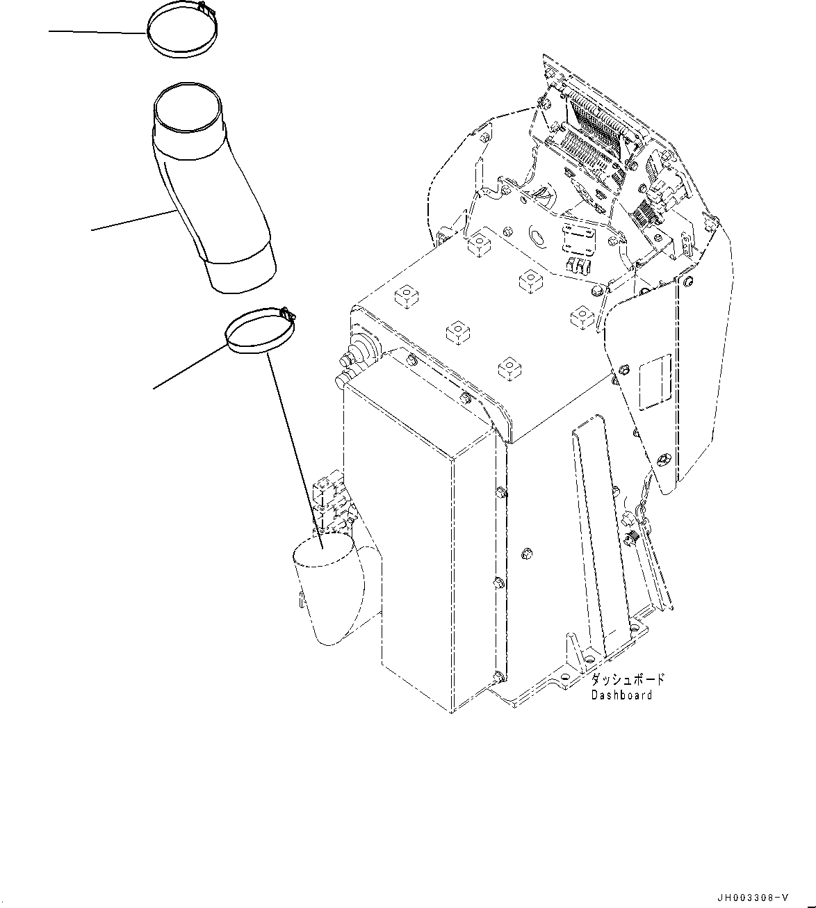 Komatsu parts book diagram for D375A-6 S/N 62001-UP (Mining Specification): COMPRESSOR, AIR HOSE(#60295-)