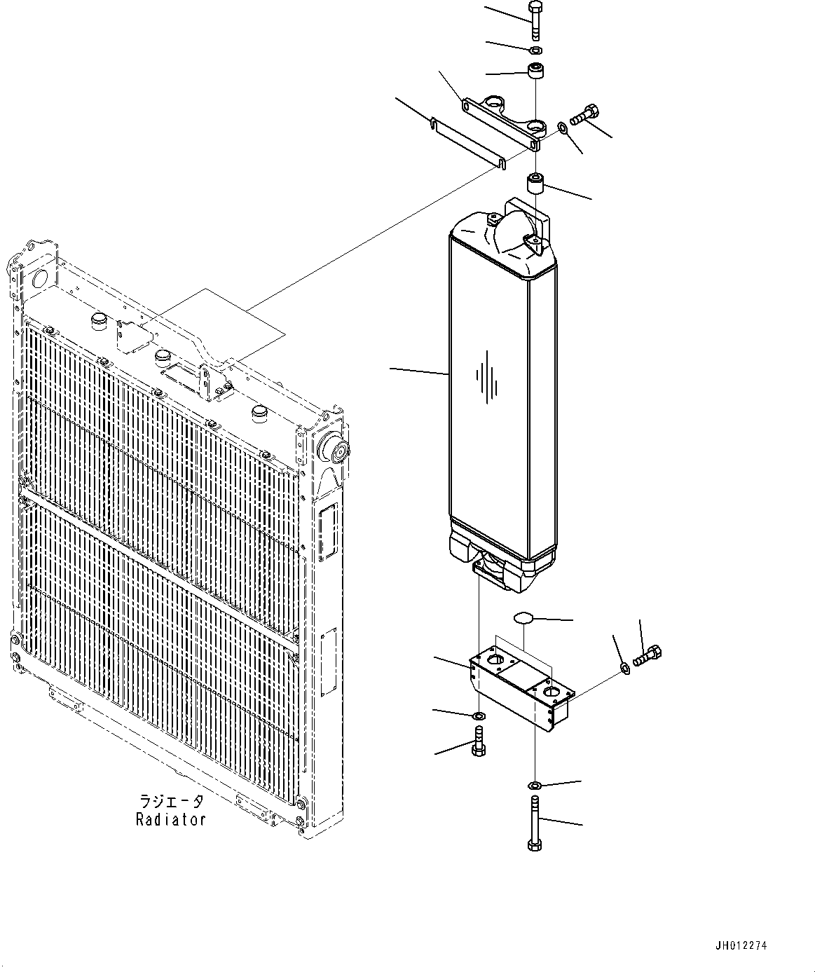 Komatsu parts book diagram for D375A-6 S/N 62001-UP (Mining Specification): RADIATOR, AFTERCOOLER(#9999-)