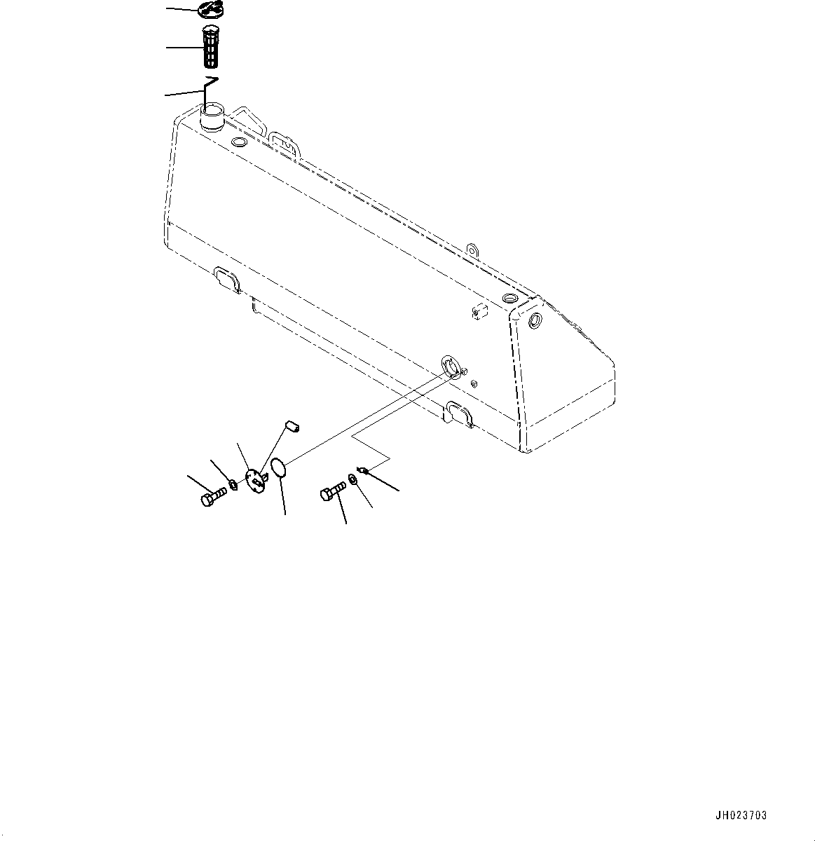 Komatsu parts book diagram for D375A-6 S/N 62001-UP (Mining Specification): FUEL TANK, SENSOR(#62001-)