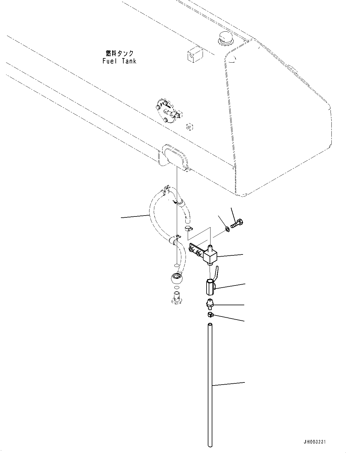 Komatsu parts book diagram for D375A-6 S/N 62001-UP (Mining Specification): FUEL PIPING, FUEL DRAIN BRACKET(#60001-)