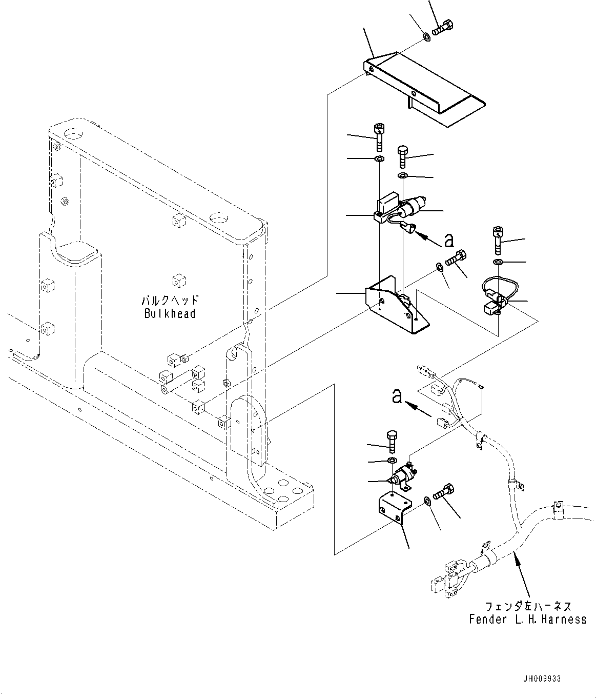 Komatsu parts book diagram for D375A-6 S/N 62001-UP (Mining Specification): ELECTRIC WIRING HARNESS, SENSOR(#60001-60270)