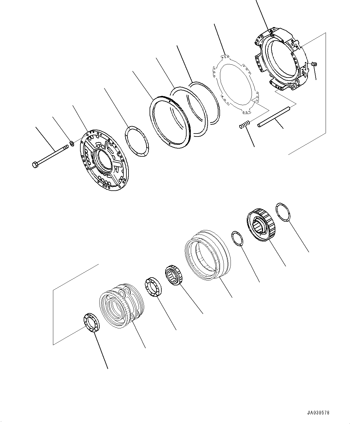 Komatsu parts book diagram for D375A-6 S/N 62001-UP (Mining Specification): POWER TRAIN, FORWARD AND REVERSE HOUSING(#60001-)