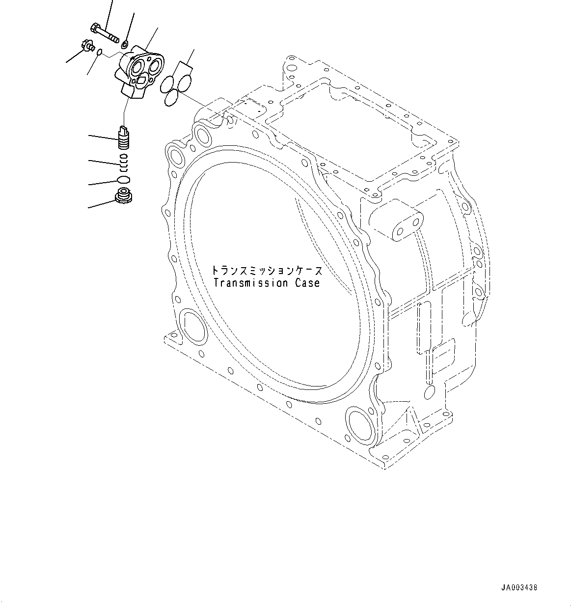 Komatsu parts book diagram for D375A-6 S/N 62001-UP (Mining Specification): POWER TRAIN, MAIN FLOW SELECTOR VALVE(#60001-)