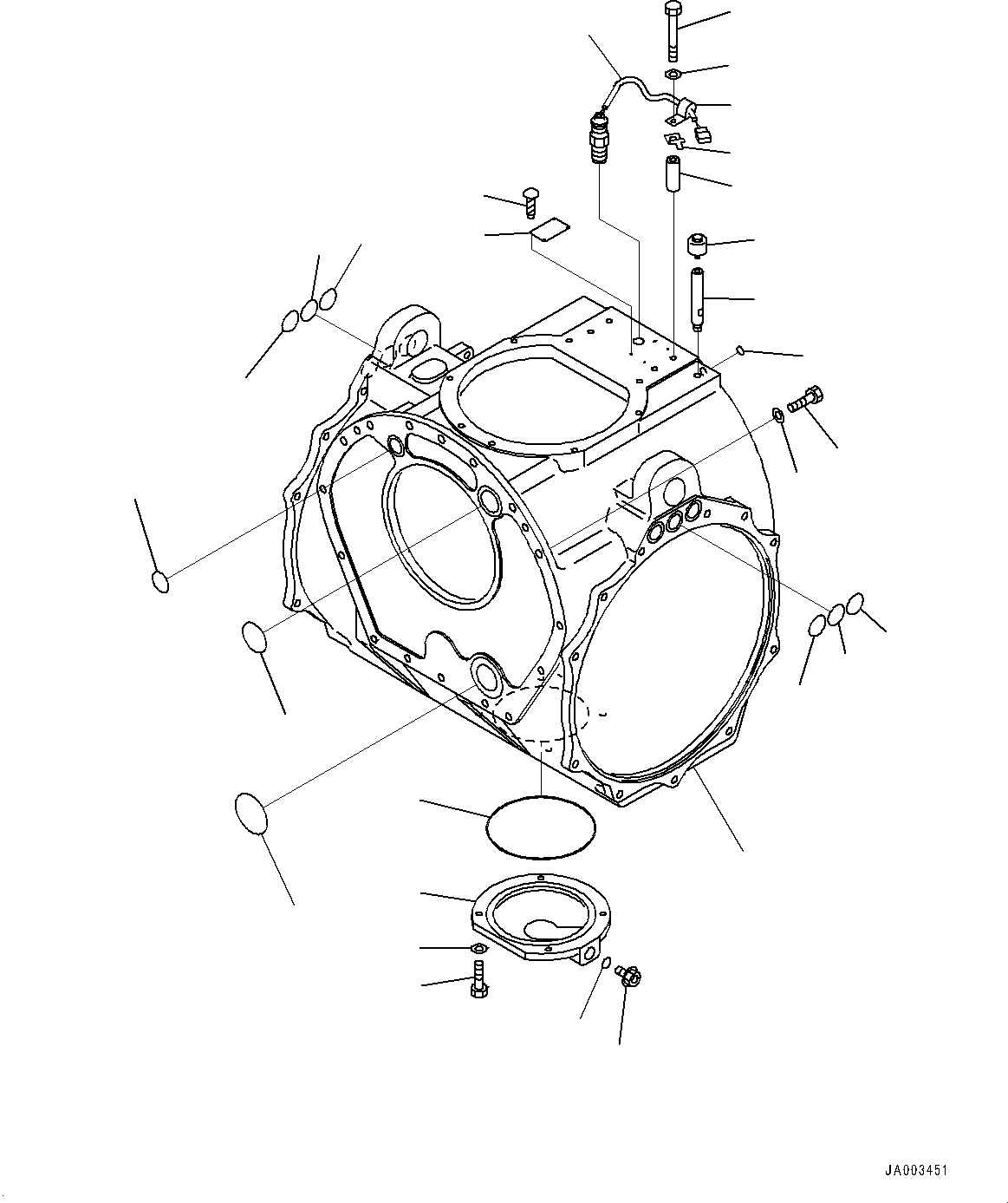 Komatsu parts book diagram for D375A-6 S/N 62001-UP (Mining Specification): POWER TRAIN, STEERING CASE(#60001-)